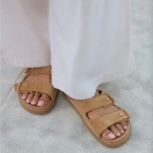 Jenni Kayne Suede Hutton Slide Sandal